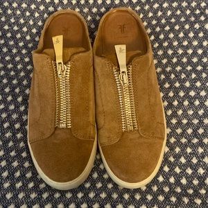 Frye suede slip on sneakers